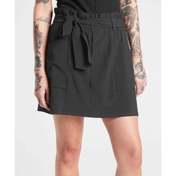 Athleta Dresses & Skirts - Athleta Skyline Tie Waist Skort Skirt With Shorts Gray Women's Size 12 H14009